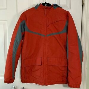 Lands’ End Orange & Gray Parka